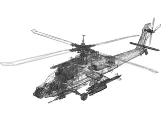 Boeing AH-64D Apache Longbow 3D Model preview