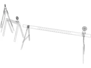 Construction Sawhorses 3D Model preview