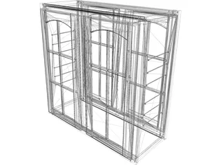 Cabinet Wall 3D Model preview
