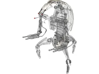 Star Wars Droideka 3D Model preview