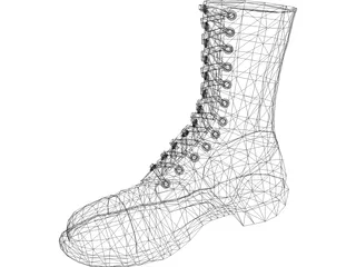 Boot Combat 3D Model preview