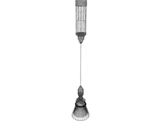 Cable Hung Light 3D Model preview