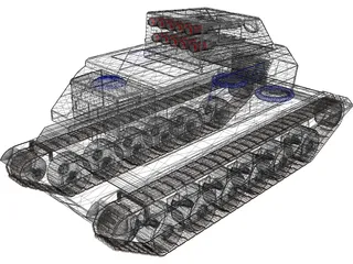 Hunter Support Tank 3D Model preview