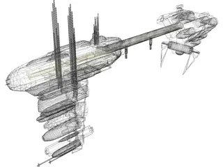 Nebulon Ship 3D Model preview