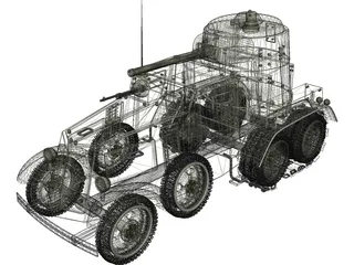 BA-10 Winter 3D Model preview