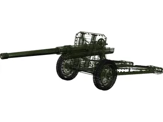 Cannon (122mm) 3D Model preview