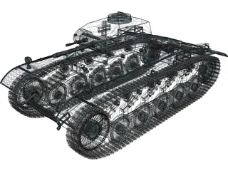 PzKpfw II (Tiger) 3D Model preview