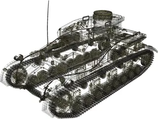 PzKpfw IV Aust D (Tiger) 3D Model preview