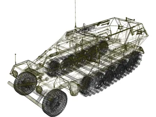Sd-Kfz 251/1 Hanomag 3D Model preview