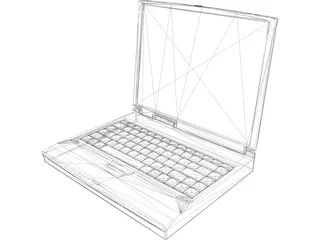 Notebook Toshiba 3D Model preview