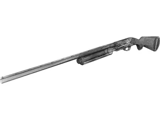 Remington 870 Shotgun 3D Model preview