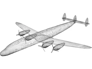 Lockheed C-121 Constellation 3D Model preview