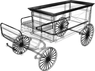 Horsedrawn Hearse 3D Model preview