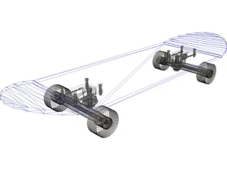 Skateboard 3D Model preview