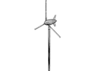 Wind Turbine 3D Model preview