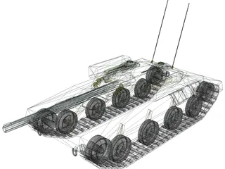 Tank Missile Armed 3D Model preview