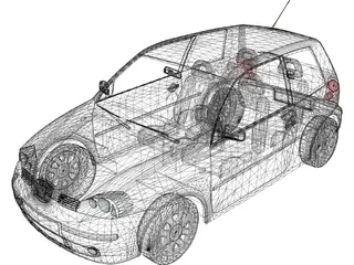 Seat Arosa 3D Model preview