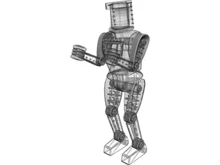 Boxing Robot 3D Model preview