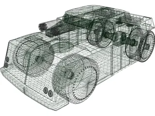 Wheeled APC 3D Model preview
