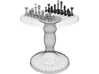 Chess Set 3D Model preview