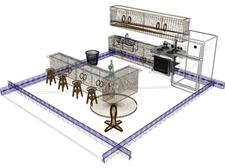 Kitchen 3D Model preview