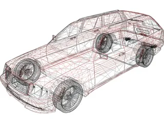 Mercedes-Benz E 5.5 Brabus (w124) 3D Model preview