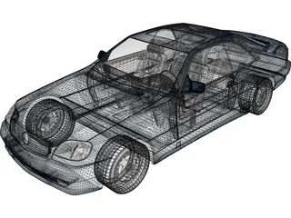 Mercedes-Benz 600 SL 3D Model preview