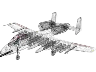 A-10 Warthog 3D Model preview