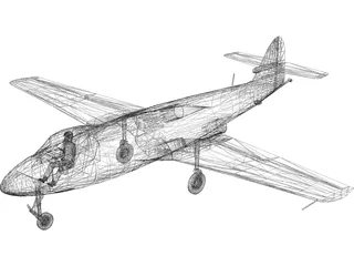 Hawker Sea Hawk 3D Model preview