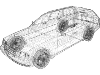 Mercedes-Benz E-Class T-Model 3D Model preview