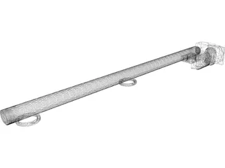 Safety Stanchion 3D Model preview