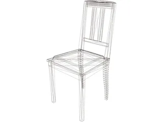 Chair Wood 3D Model preview