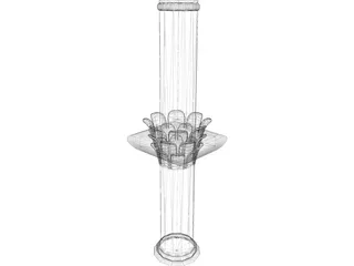 Corinthian Pillar 3D Model preview