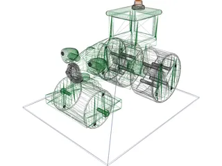 Toy Steamroller 3D Model preview