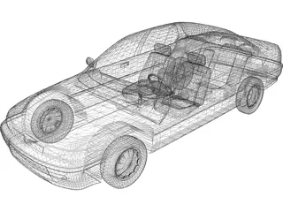 Peugeot 405 (1993) 3D Model preview