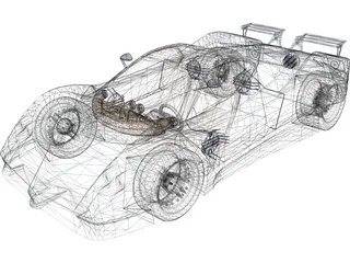 Pagani Zonda 3D Model preview