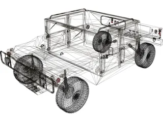 Hummer H1 3D Model preview