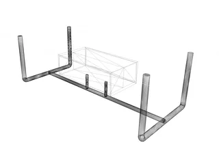 Table Coffee Modern Small 3D Model preview