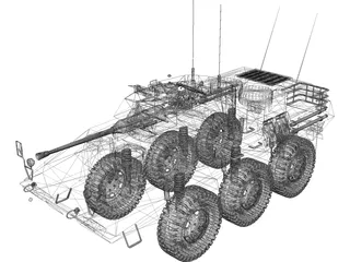 Mowag Piranha 3D Model preview