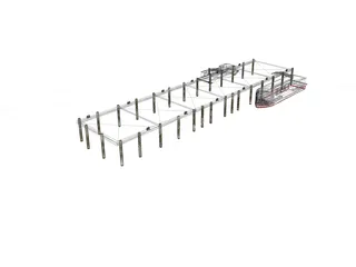 Boat Repair Pier 3D Model preview