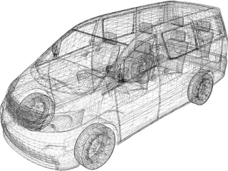 Toyota Alphard 3D Model preview