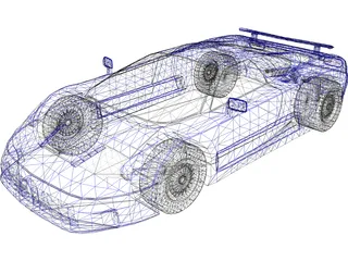 Bugatti EB110 3D Model preview