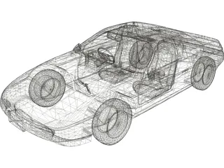 Pontiac Fiero GT 3D Model preview