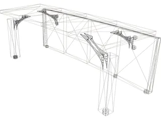 Table Control Centre Multiuse 3D Model preview