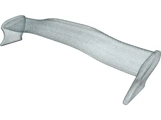 Rear Spoiler 3D Model preview