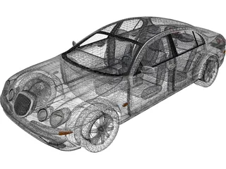 Jaguar S-Type (1998) 3D Model preview