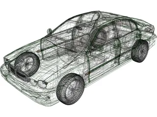 Jaguar X Type (2003) 3D Model preview