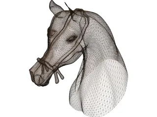 Horse Head Arabian 3D Model preview
