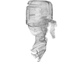 Yamaha F50 Outboard Motor 3D Model preview
