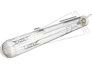 Raytheon AGM-65E Laser Maverick Air-to-Surface Missile 3D Model preview